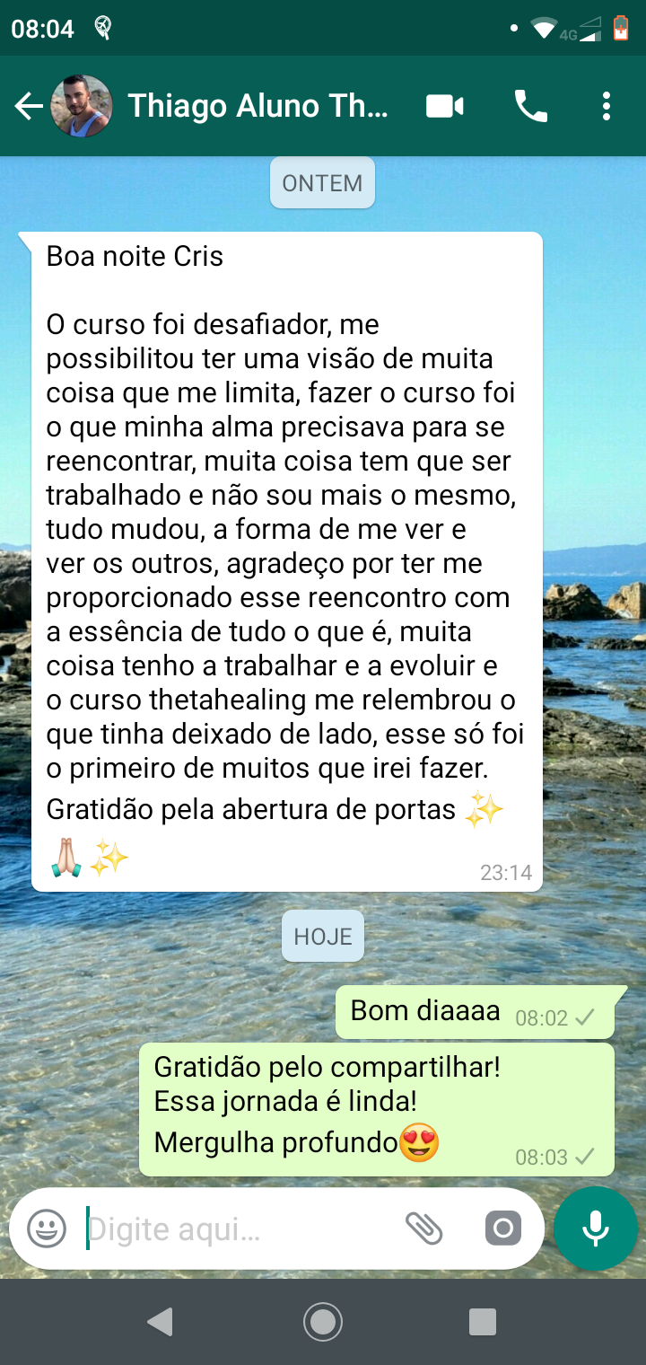 Depoimento de Thiago, aluno(a) de ThetaHealing® com Cristiane Matias
